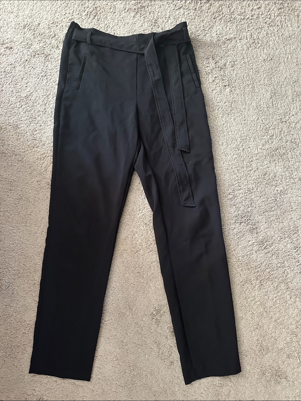 Black Women’s Tailored Belted Dress Pants
